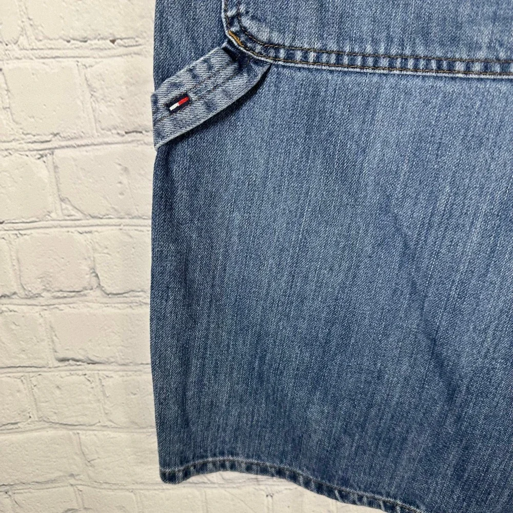 Tommy‎ Hilfiger Mens Carpenter Denim Shorts Medium Wash Blue Utility 36